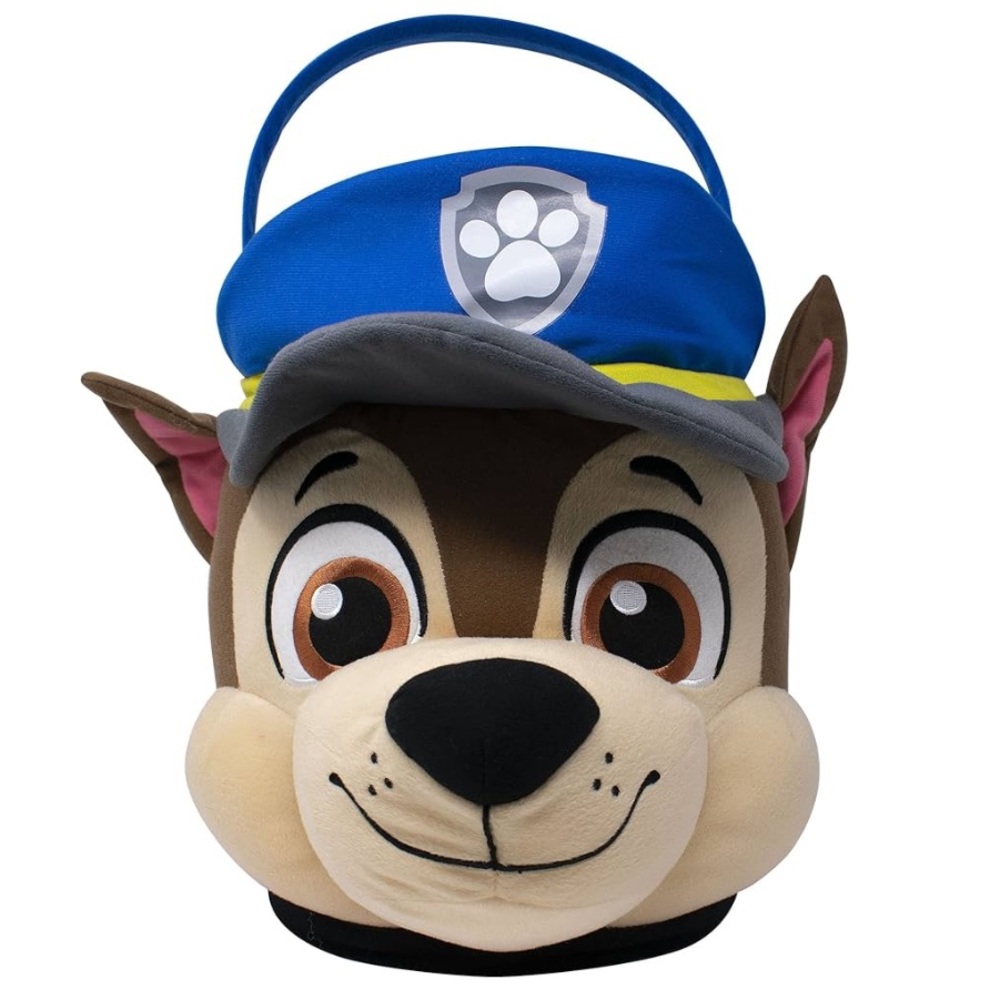 Paw Patrol Chase Plush Character Head - Blue, Brown, Tan, Black